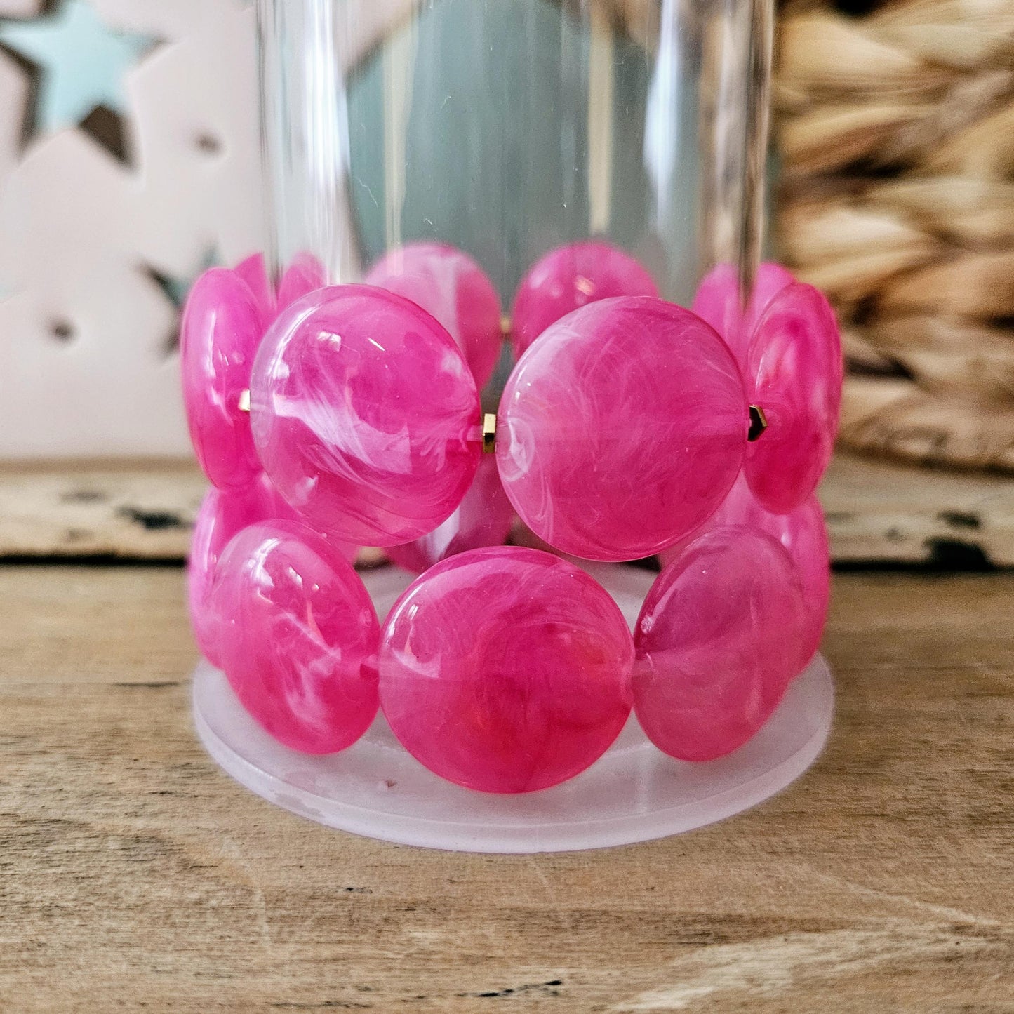MILA | Bracelet acrylique perles rondes