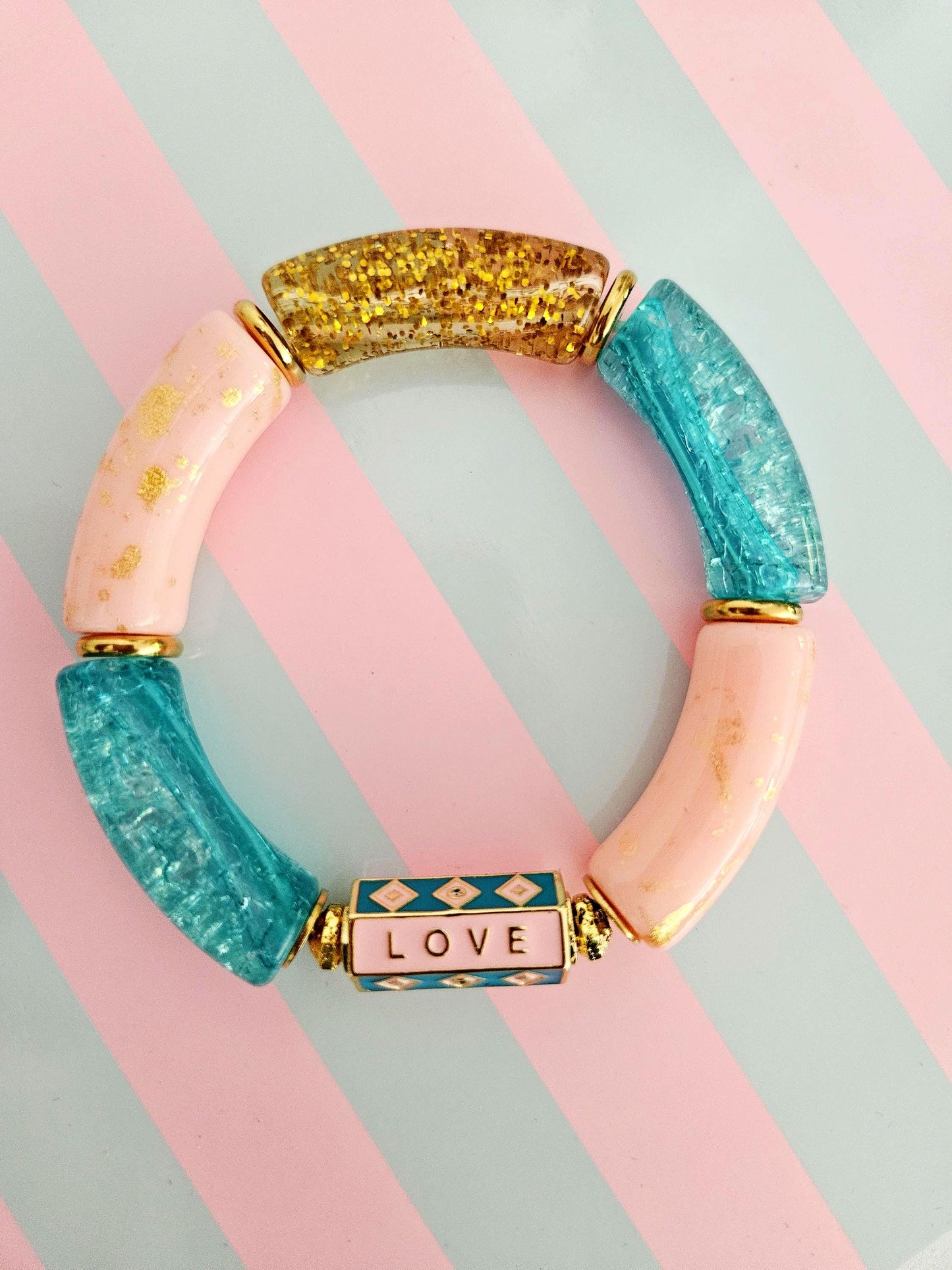 BAHIA | Bracelets jonc bleu et rose