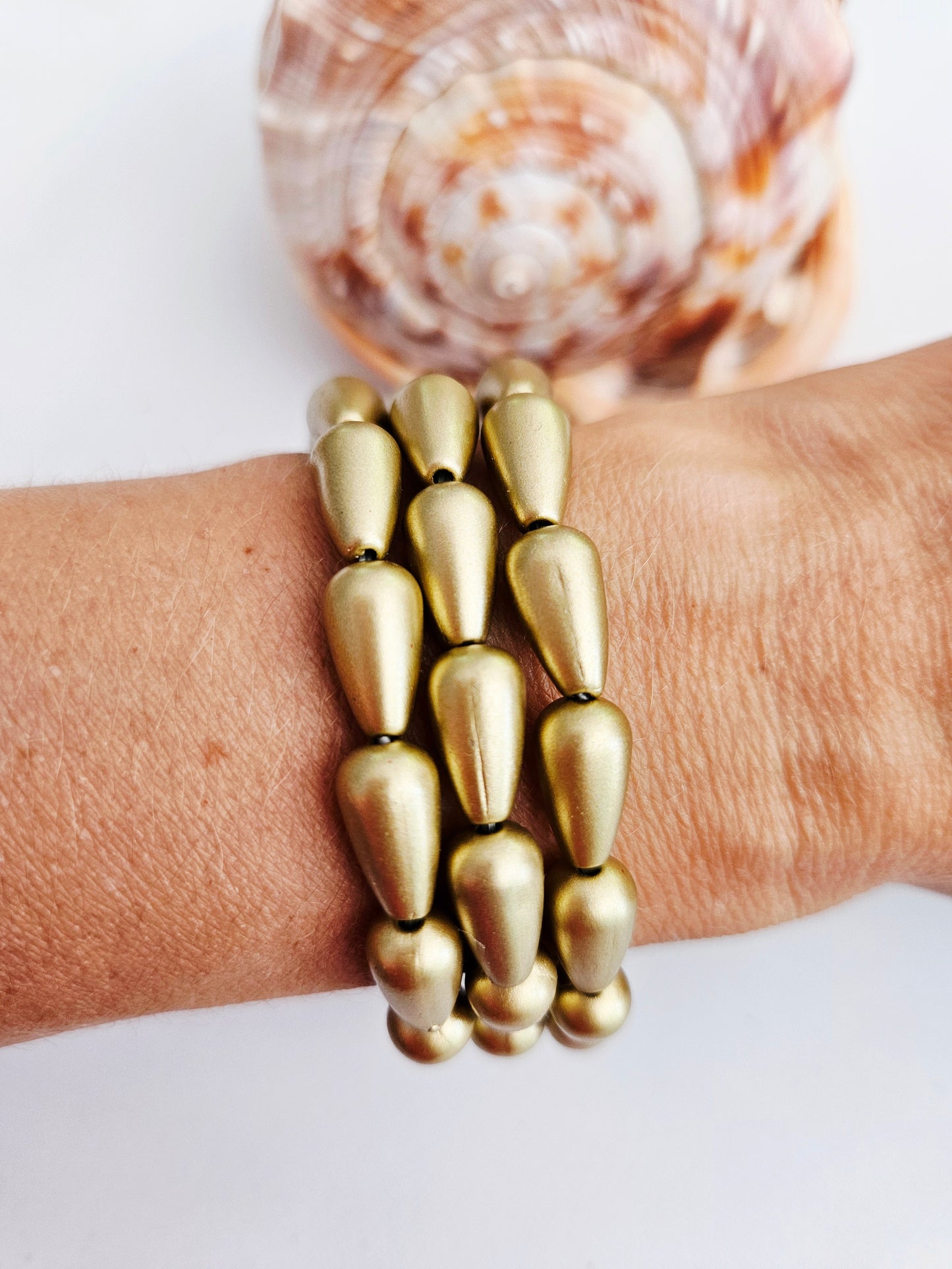 ISAURE | Bracelets acryliques or et orange