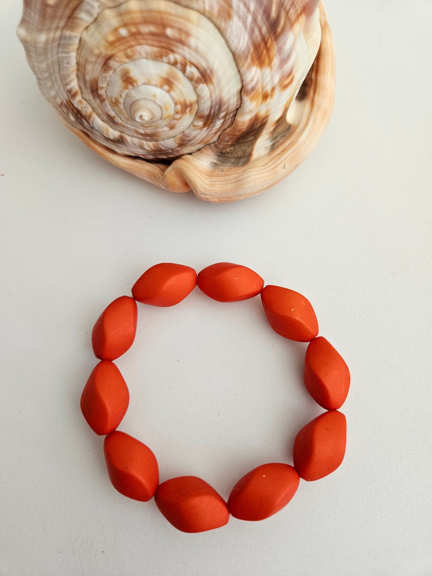 ISAURE | Bracelets acryliques or et orange