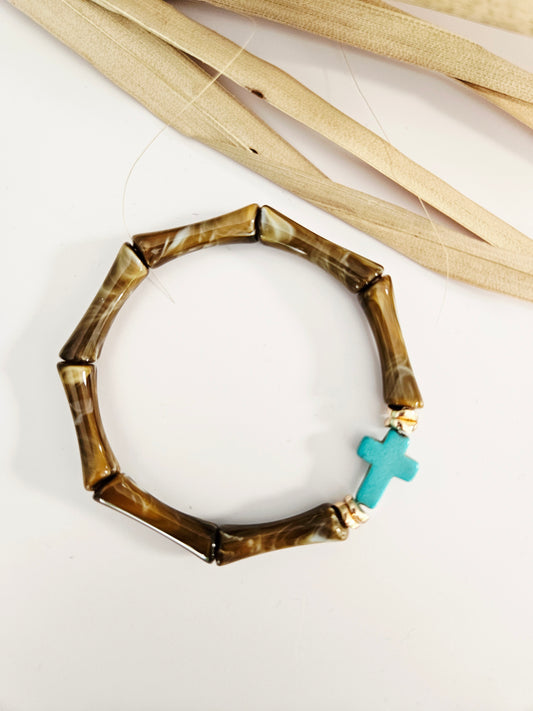 ALMA | Croix turquoise