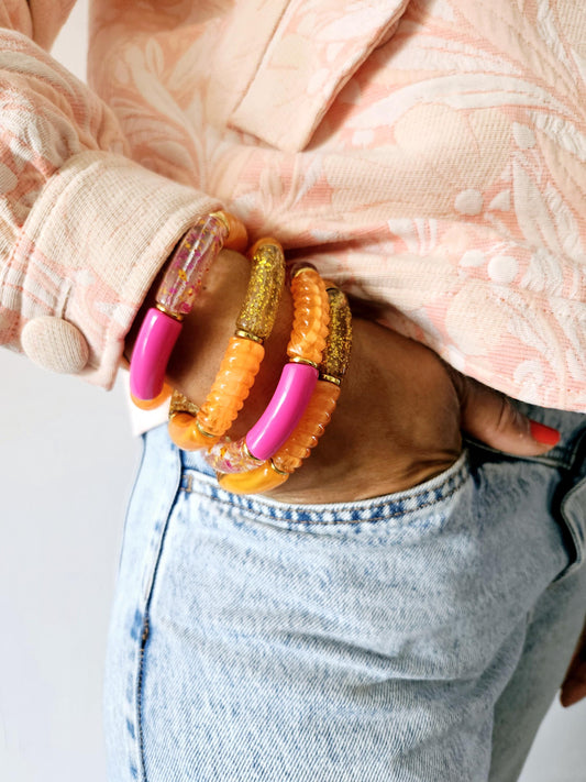 ANNA| MAXI Glow orange et rose