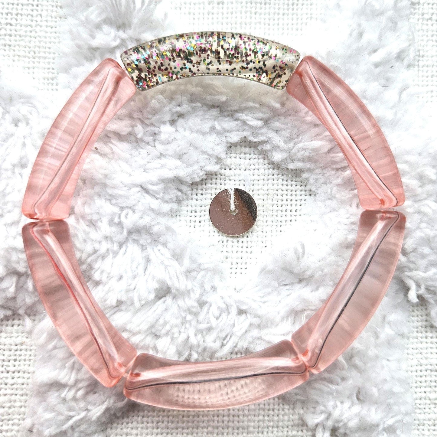 ANNA | Jonc tube rose néon