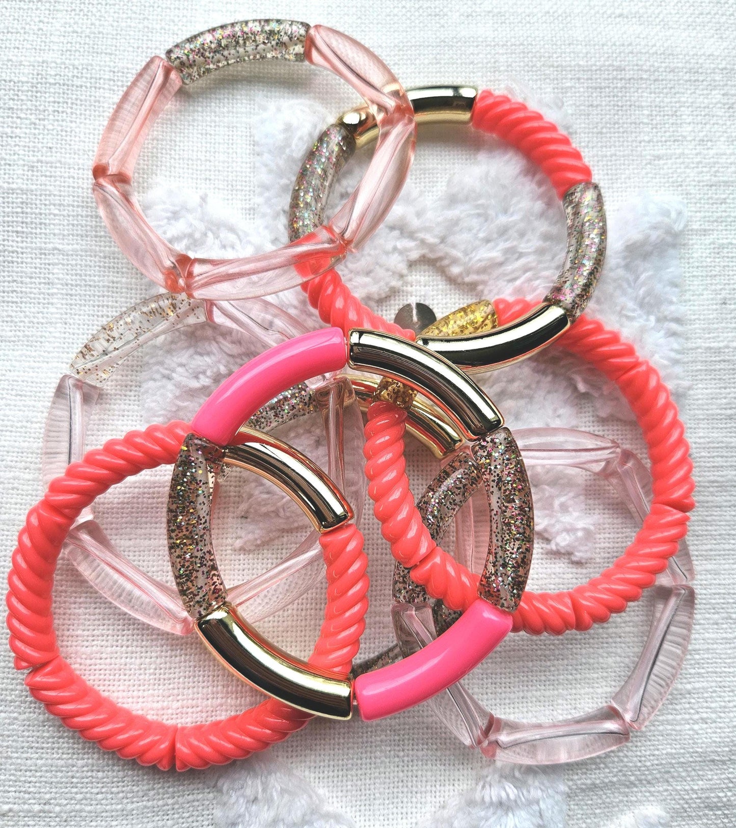 ANNA | Jonc tube rose néon