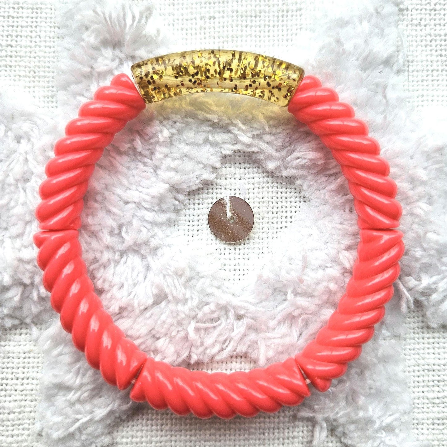 ANNA | Jonc tube rose néon