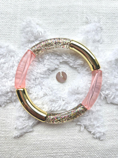 ANNA | Jonc tube rose néon