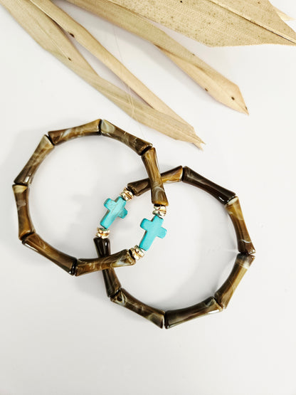ALMA | Croix turquoise