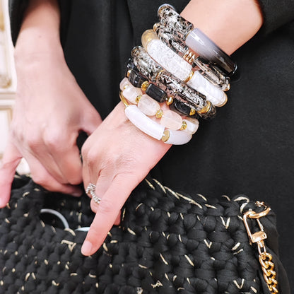 ANNA | Maxi Dégradé Noir et gris