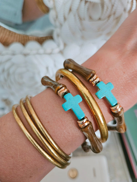 ALMA | Croix turquoise