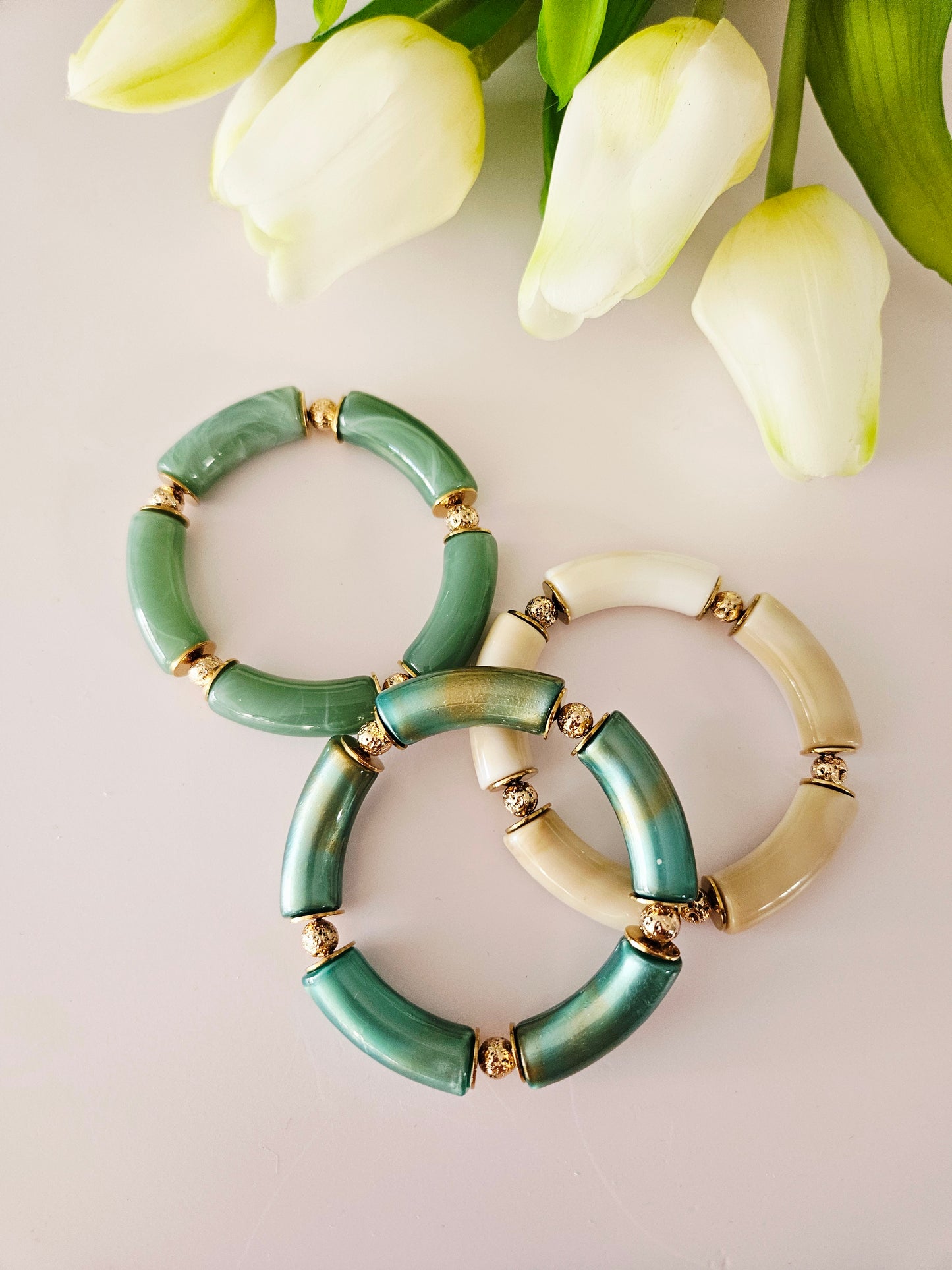 EVA | MAXI jonc Vert Beige