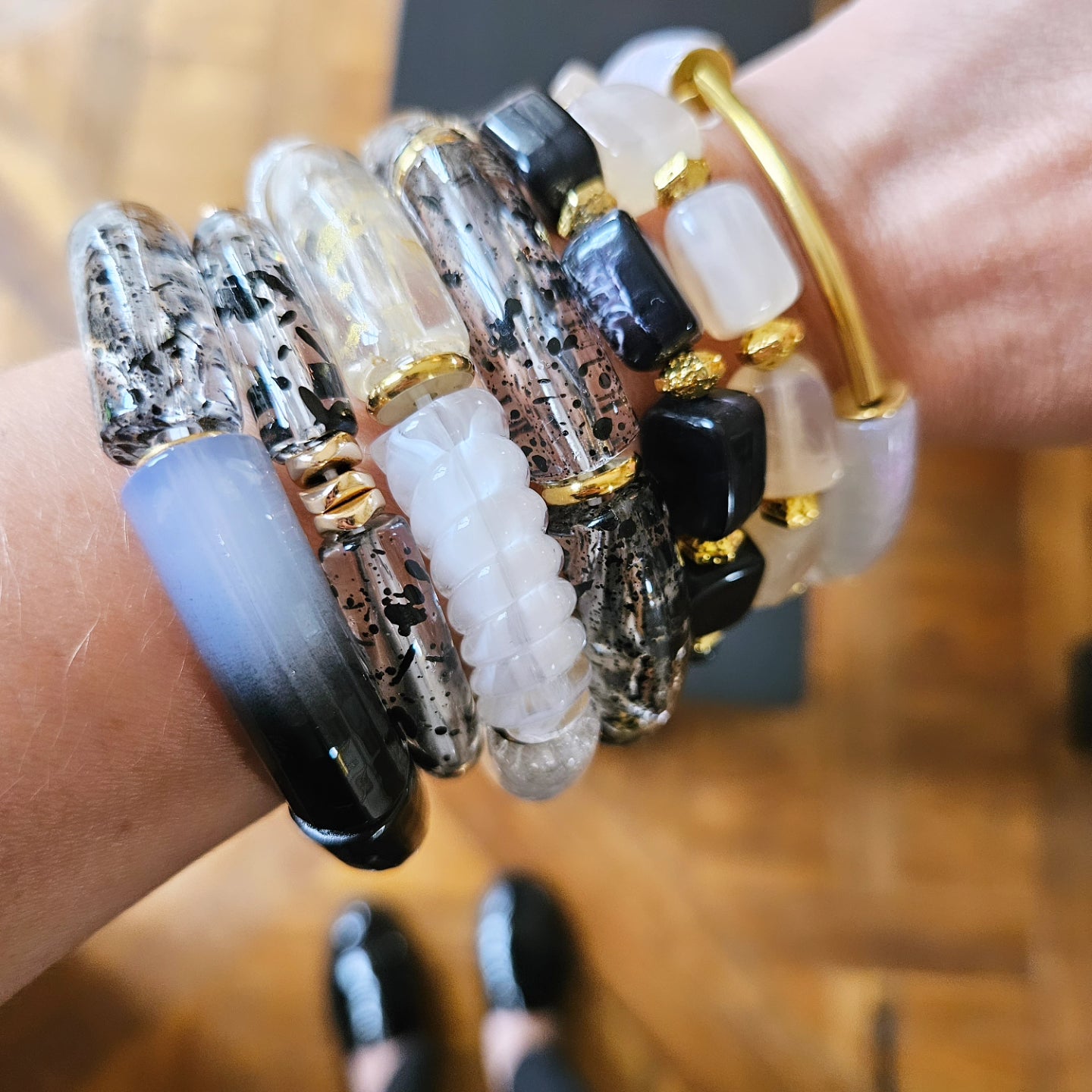 ANNA | Maxi Dégradé Noir et gris