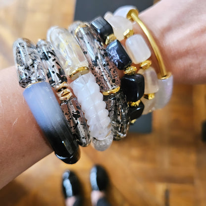 ANNA | Maxi Dégradé Noir et gris