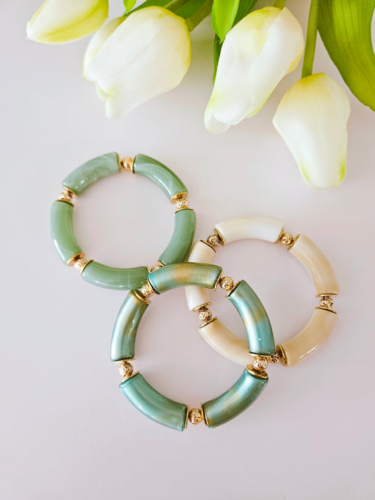 EVA | MAXI jonc Vert Beige